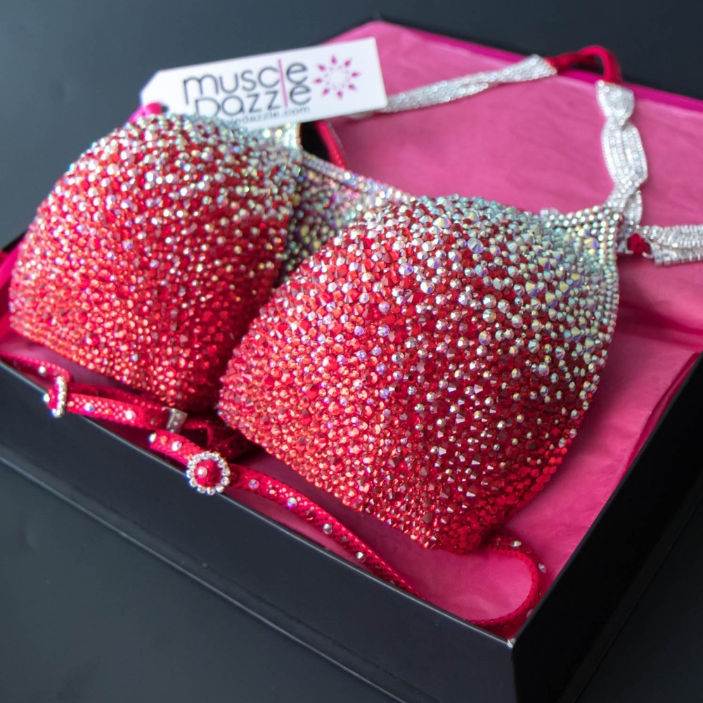 Swarovski crystal fitness bikini top